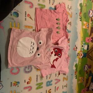 Baby girl shirts-Newborn-1 month old